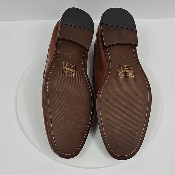 NIB Aldo Men\'s Manubar Leather Loafer Slip On Size 10.5 D Brown Dress Shoes Aldo Loafer Brown Casual Shoes for Men for sale | eBay main image 4